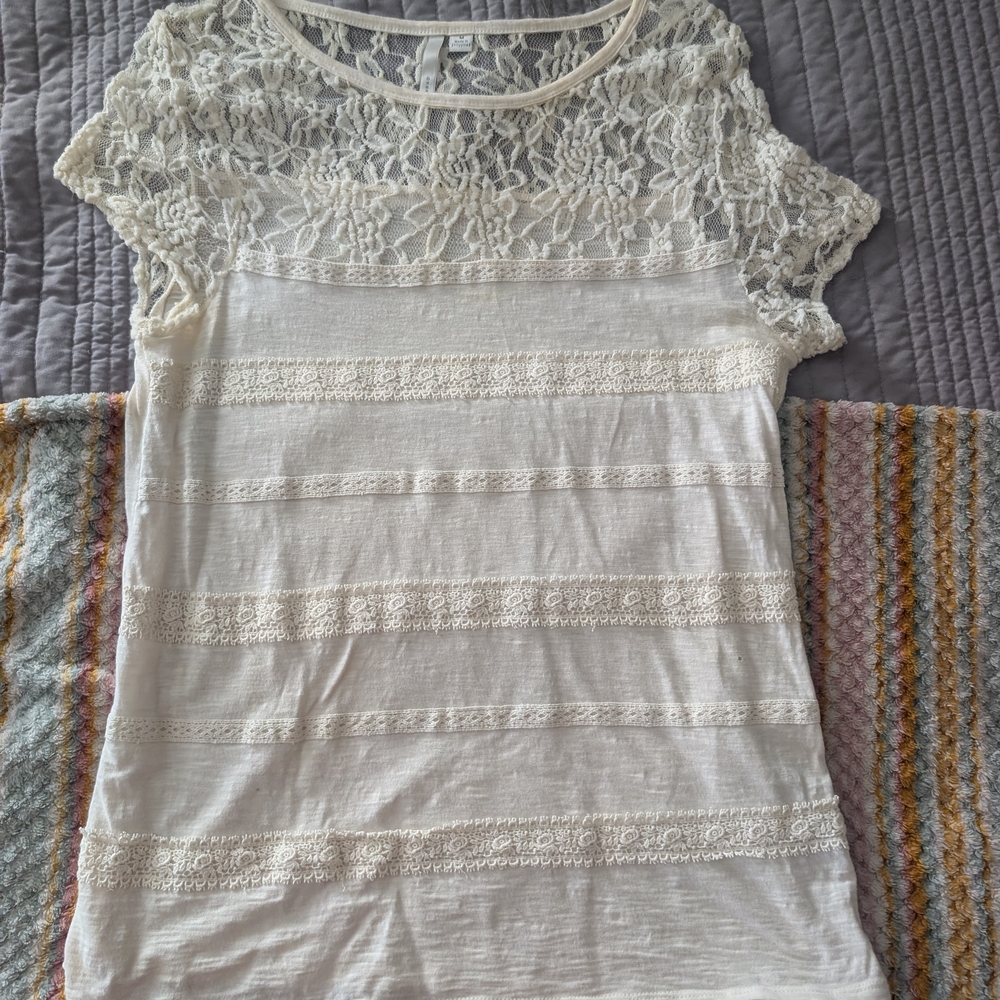 Elegant Lace White Top